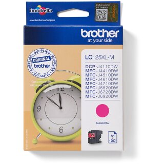 Brother Tinte LC-125XLM Magenta bis zu 1.200 Seiten nach ISO/IEC 24711