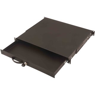 DIGITUS Schublade 1HE 483mm schwarz abschließbar