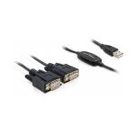 Adapter USB 2.0 Typ-A > 2 x Seriell DB9 RS-232