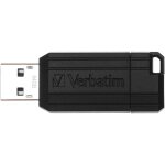 STICK 64GB USB 2.0 Verbatim StorenGo PinStripe Black