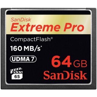 Card Sandisk 64GB Extreme PRO CompactFlash Speicherkarte 160MB/s