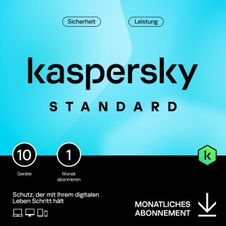 Kaspersky Standard - 10 Device, 1 Month - Subscription (ABO) - ESD-Download