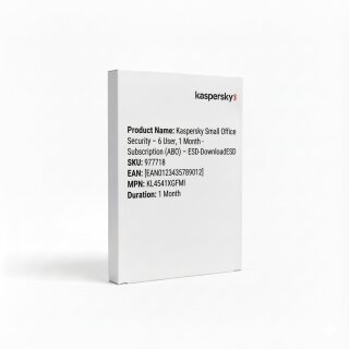 Kaspersky Small Office Security – 6 User, 1 Month - Subscription (ABO) – ESD-DownloadESD