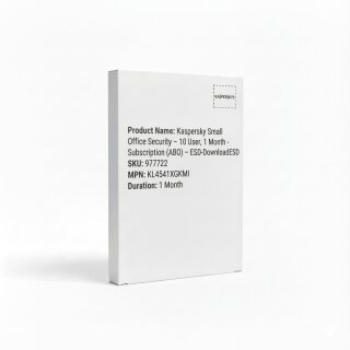 Kaspersky Small Office Security – 10 User, 1 Month - Subscription (ABO) – ESD-DownloadESD