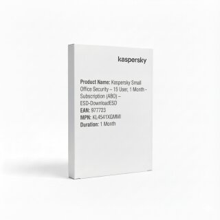 Kaspersky Small Office Security – 15 User, 1 Month - Subscription (ABO) – ESD-DownloadESD