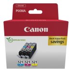 Canon Tinte CLI-521 2934B015 3er Multipack (CMY)