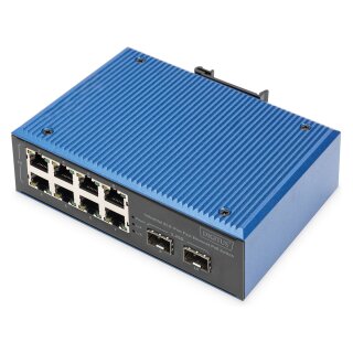 Digitus 8+2P Industrial Fast Ethernet PoE Switch