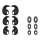 MMZ Jabra Ersatz-EarGels für Evolve 65e (3 Stück Größe S/M/L)