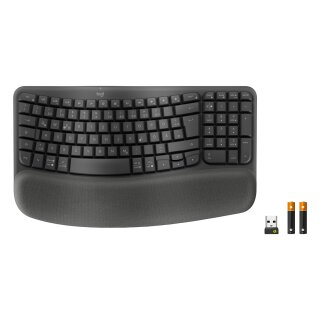 Logitech Wave Keys Bluetooth Black QWERTZ DE