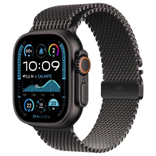 APPLE Watch Ultra 2 GPS + Cellular 49mm Black Titanium Case with Black Titanium Milanese Loop - S