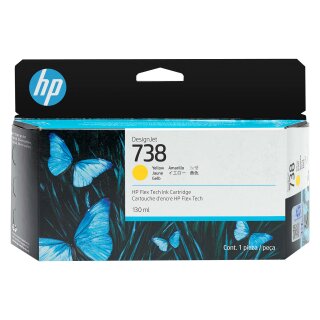 HP 738 130-ml Yellow DesignJet Ink Cartridge