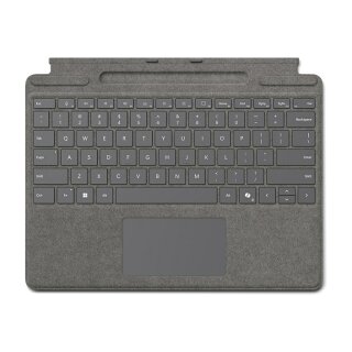 Microsoft Surface Pro 10/11/FB Keyboard + Copilot Taste - Alcantara Platin