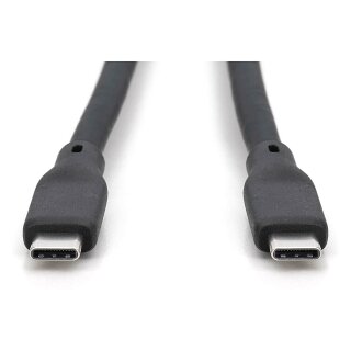 DIGITUS USB 4.0 Kabel Typ C -C Silikon St/St 1m schwarz
