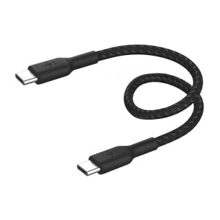 Belkin geflochtenes USB-C / USB-C-Kabel 0,15m, schwarz