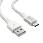 Belkin USB-C/USB-A Kabel ummantelt, 1m, weiß