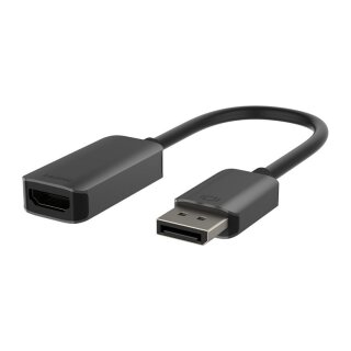 Belkin Aktiver DisplayPort auf HDMI Adapter, 4K HDR, blk/grey