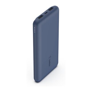 Belkin BOOST CHARGE Powerbank, 10.000mAh 12W, USB-A & -C, blue
