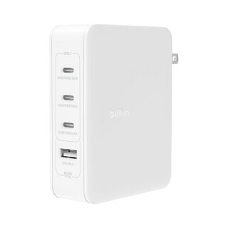 Belkin 140 Watt 4-Port GaN Ladegerät mit UK, EU, US Stecker