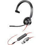 HP Poly Headset Blackwire C3315-M Mono USB-C/A & 3.5...