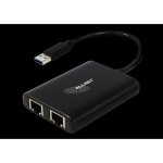 ALLNET USB 3.0 Typ-A Netzwerk Adapter 2x + 1x USB 3.0 Hub...