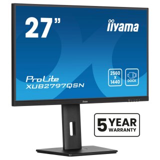 68,5cm/27" (2560x1440) iiyama XUB2797QSN-B2 16:9 QHD IPS 1ms 100Hz HDMI DP USB-C Speaker Pivot Black