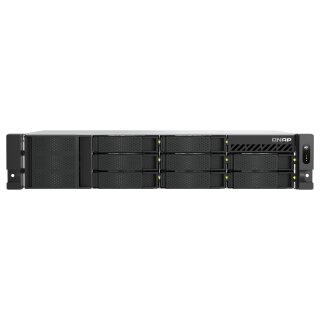 QNAP TS-855eU-8G 8-bay short depth rackmount NAS Intel Atom C5125 8C 2.8GHz 8GB RAM 2x2.5GbE 2xM.2 2280 2xPCIe Gen3 PSU