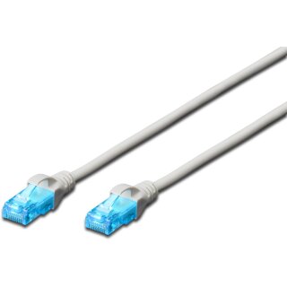 DIGITUS Patchkabel Cat5e U/UTP Ste. RJ45 0,25m grau Polybeutel
