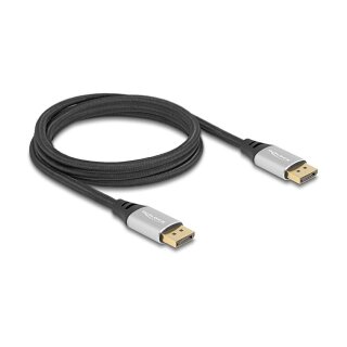 DELOCK DisplayPort Kabel 16K 60 Hz 2m silber Metall