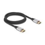 DELOCK DisplayPort Kabel 16K 60 Hz 2m silber Metall