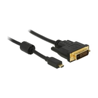 DELOCK Kabel Micro HDMI D Stecker > DVI 24+1 Stecker 1 m