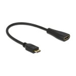 DELOCK Adapterkabel mini HDMI-C Stecker > HDMI-A...
