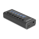 7 Port USB Hub mit 3 Ports 10 Gbps und 4 Schnellladeports...