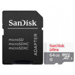 CARD MicroSD Card 64GB Sandisk Ultra Class 10 inkl. Adapter