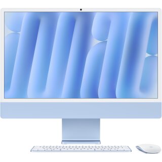 iMac Z1K5 59.62cm 23.5Zoll Standardglas M4 10C CPU/10C GPU/16C N.E. 32GB 1TB SSD Gbit Eth MM MaKey TID DE Blau