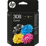 HP 308 Black/Tri-Color Ink Cartridge Combo 2-Pack