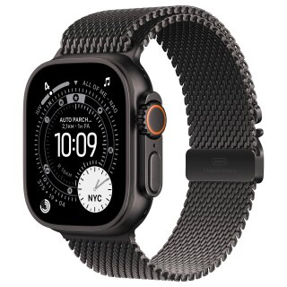 Apple Watch Ultra 3 Titanium Cellular 49mm Schwarz (Milanaise Titan schwarz) Medium