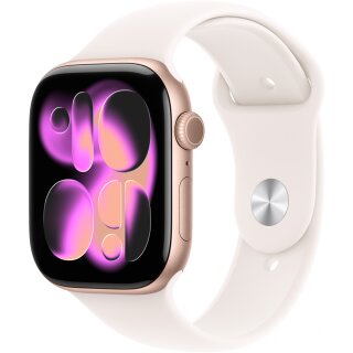 Apple Watch S11 Aluminium Cellular 46mm Rosegold (Sportarmband blassrosa) S/M