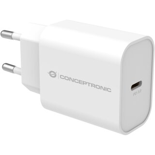 CONCEPTRONIC Ladegerät 1Port USB-C 25WPD3.0/PPS ws