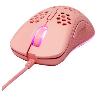 Deltaco Gaming Maus USB, RGB pink