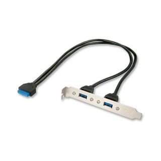 LINDY Slotblech USB 3.0 Adapter 2xUSB 3.0 Typ A an 20 pol.