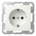 GIRA 444013 SCHUKO-Steckdose + Montagepl. AP Reinweiß