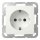 GIRA 444013 SCHUKO-Steckdose + Montagepl. AP Reinweiß