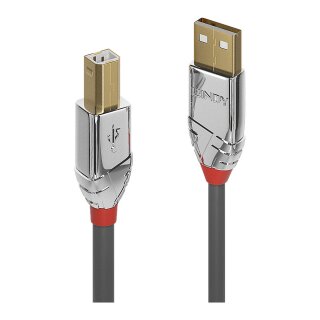 LINDY 2m USB 2.0 Typ A an B Kabel Cromo Line 480 Mbit/s