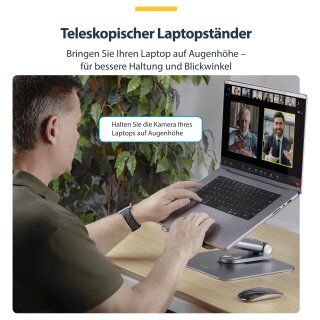 D StarTech TELESCOPIC LAPTOP STAND/RISER