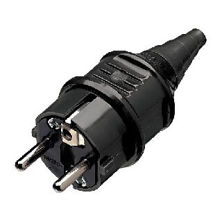 Mennekes 10754 Schukostecker sw schlagfest