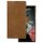 dbramante1928 Lynge - Flip-Hlle fr Mobiltelefon - genarbtes Leder - Hellbraun - fr Samsung Galaxy S22 Ultra