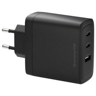 dbramante1928 re-charge - Netzteil - 100 Watt - 3 Ausgabeanschlussstellen (2 x USB-C, USB) - Schwarz