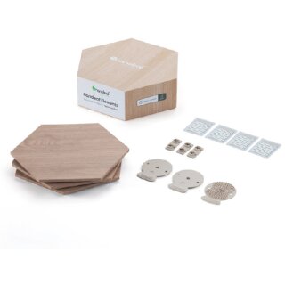 Nanoleaf Elements Wood Look Hexagons, Starter Kit, 7er-Pack