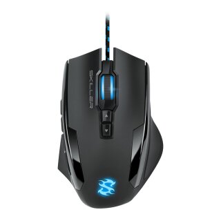Sharkoon Skiller SGM1 Gaming Mouse kabelgebunden ergonomisch optisch 12 Tasten Black