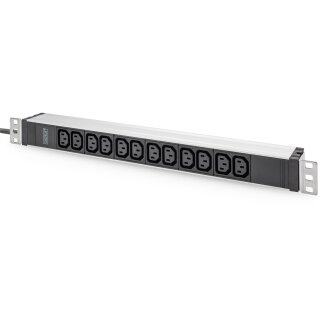 DIGITUS PDU 1U 12xC13 Ausgänge 230V/16A schwarz